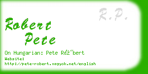 robert pete business card